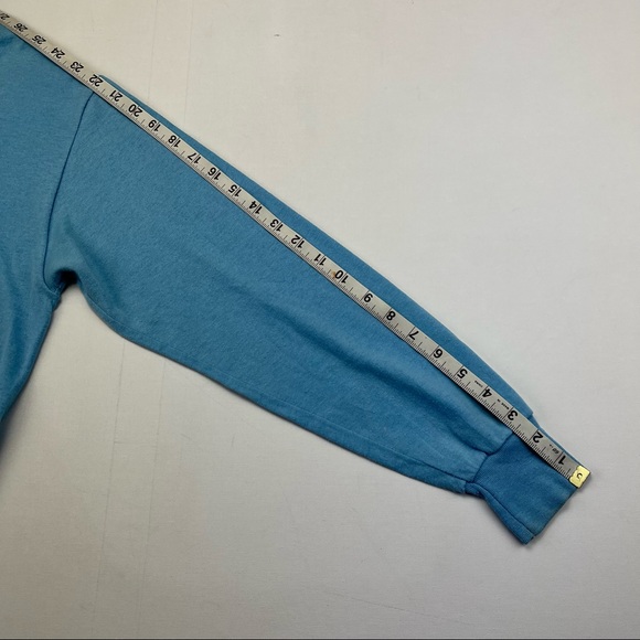 Vtg 80s Tee Jays Hef T Shirt Tee I Love Math Lovers Long Sleeve Blue Geek Nerd - Picture 8 of 15